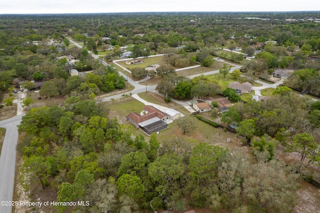 18216 Monteverde Dr, Shady Hills, FL 34610 - birds eye view of property featuring a wooded view