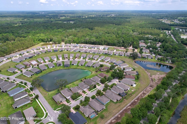 5401 Cappleman Loop, Brooksville, FL 34601 - view of property location with a heavily wooded area, nearby suburban area, and a large body of water
