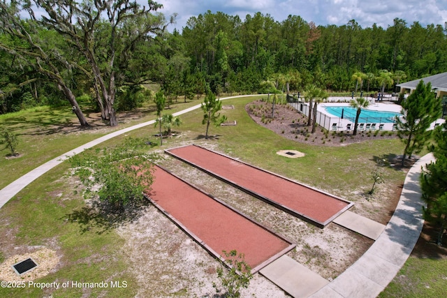 5401 Cappleman Loop, Brooksville, FL 34601 - aerial view of a pool