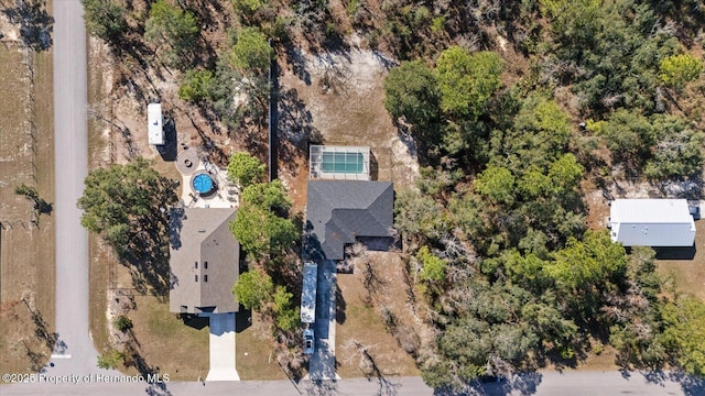 12575 Maleo Rd, Weeki Wachee, FL 34614 - bird's eye view of a pool