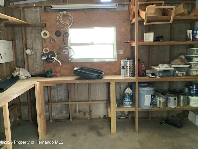 view of storage room