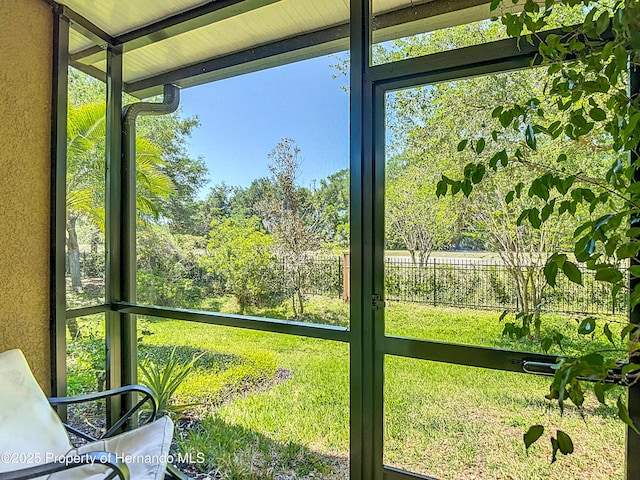 view of sunroom / solarium