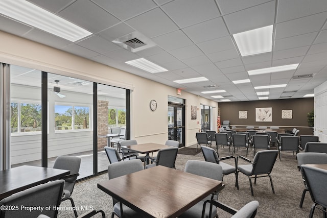 11250 Hollander Ave, Hudson, FL 34667 - interior space with carpet floors, visible vents, and a drop ceiling