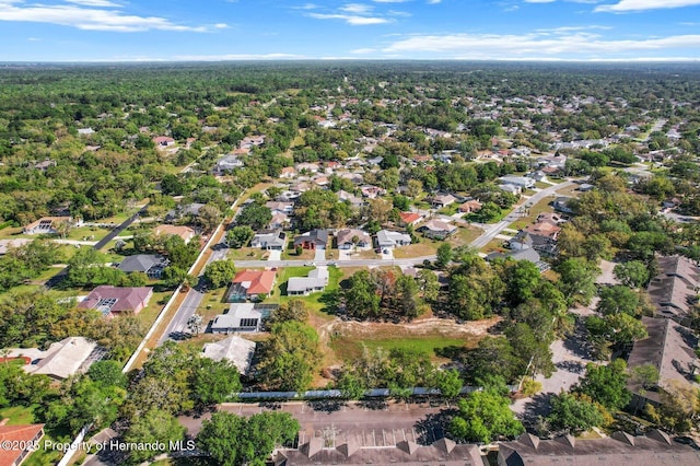 4405 Plumosa St, Spring Hill, FL 34607 - birds eye view of property featuring a view of trees and a residential view