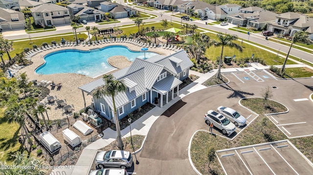 drone / aerial view featuring a residential view