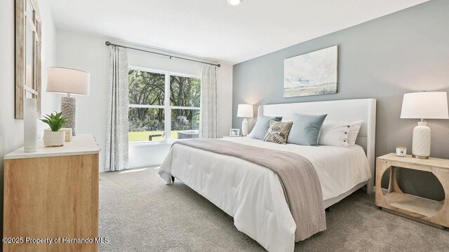 view of carpeted bedroom