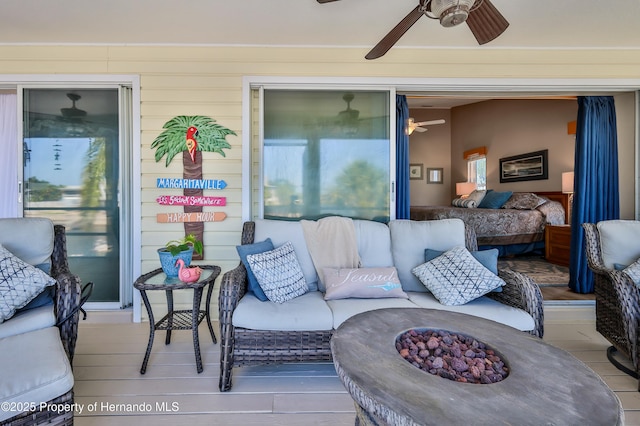 4285 Flexer Dr, Hernando Beach, FL 34607 - exterior space featuring ceiling fan
