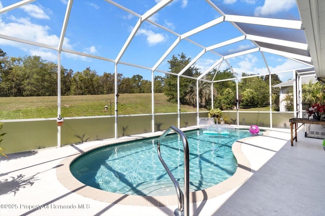 262 W Romany Loop, Beverly Hills, FL 34465 - pool featuring a patio area and glass enclosure