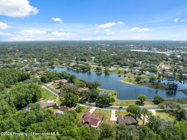 4469 Lake In The Woods Dr, Weeki Wachee, FL 34607 - bird's eye view with a water view and a residential view