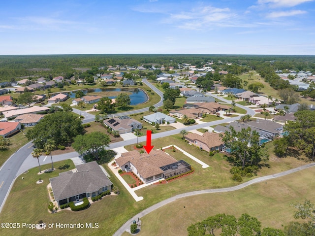 9208 Butler Blvd, Weeki Wachee, FL 34613 - bird's eye view featuring a residential view and a water view