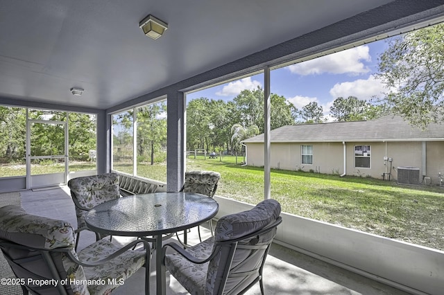 11257 Persimmon Ave, Weeki Wachee, FL 34614 - sunroom with outdoor dining area