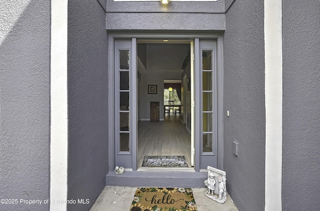 11257 Persimmon Ave, Weeki Wachee, FL 34614 - property entrance featuring stucco siding