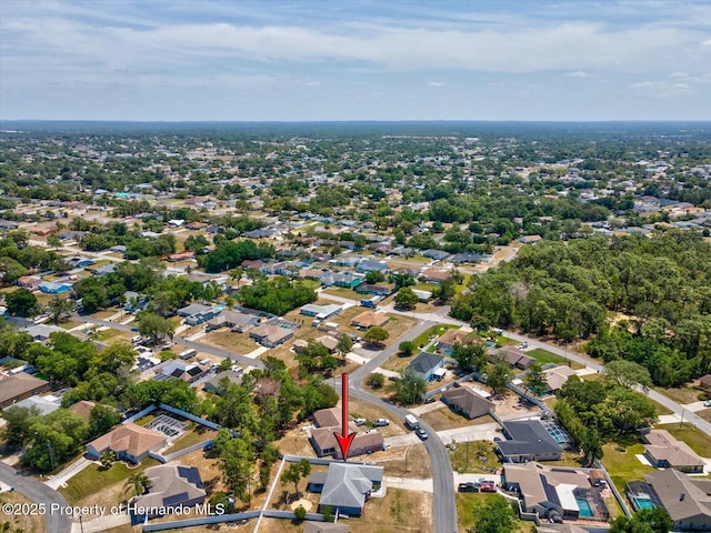 bird's eye view featuring a residential view