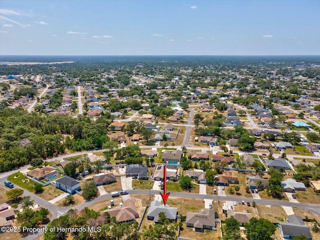 aerial view featuring a residential view