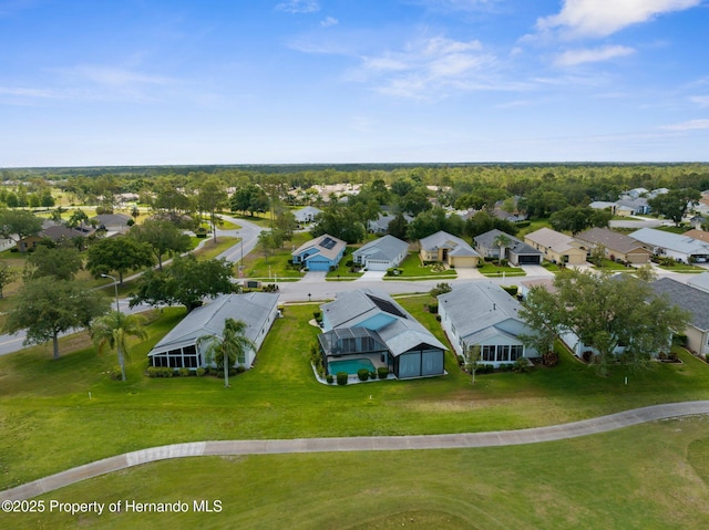 bird's eye view with a residential view