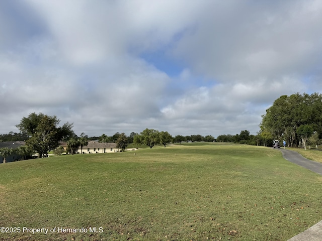 surrounding community featuring a yard