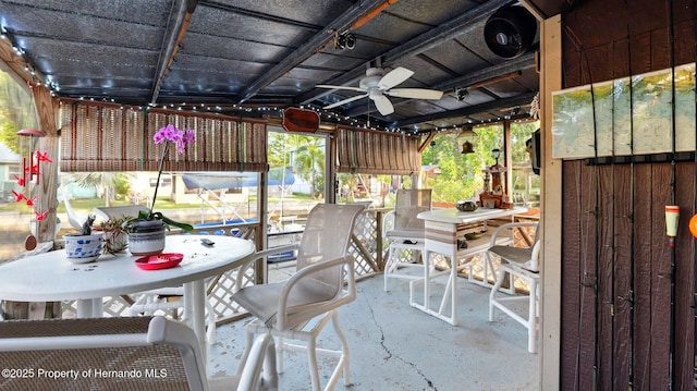view of patio with outdoor dining area
