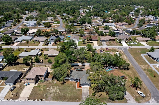 drone / aerial view with a residential view