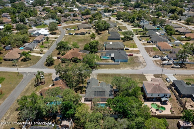 aerial view featuring a residential view