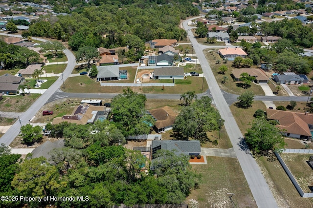 aerial view featuring a residential view