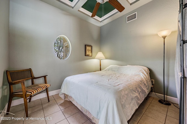 3011 Endsley Rd, Brooksville, FL 34604 - bedroom featuring baseboards, tile patterned flooring, and visible vents