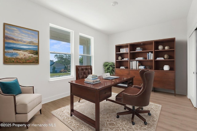 14042 Amero Ln, Spring Hill, FL 34609 - office with light wood-type flooring and baseboards
