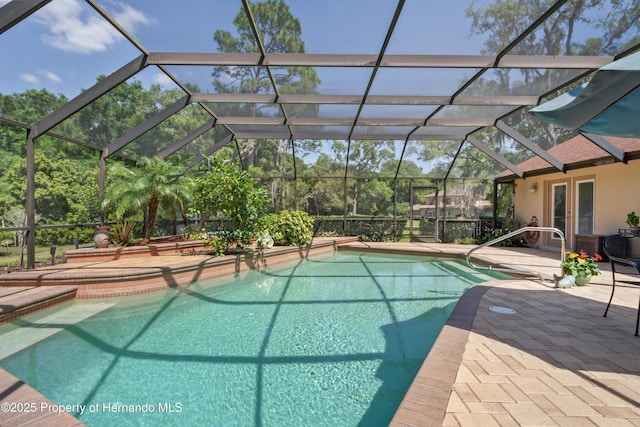 7353 Dogwood, Spring Hill, FL 34607 - pool featuring a patio, french doors, and a lanai