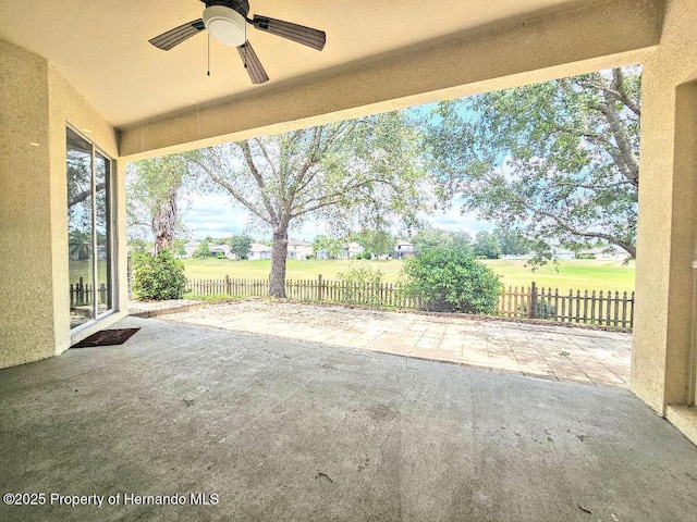 4214 Canongate Ct, Spring Hill, FL 34609 - view of patio featuring ceiling fan