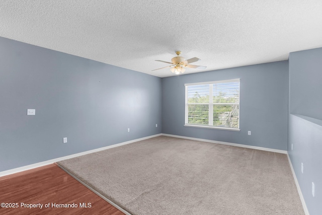6440 Curtiss Ln, Spring Hill, FL 34608 - unfurnished room featuring ceiling fan, a textured ceiling, and baseboards