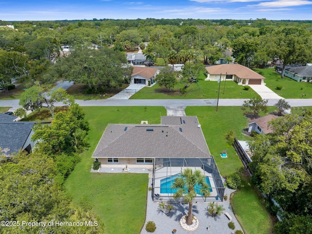 birds eye view of property featuring a residential view