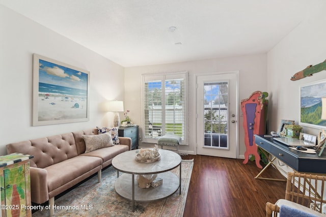 4008 Passport Ln, New Port Richey, FL 34653 - living room with wood finished floors