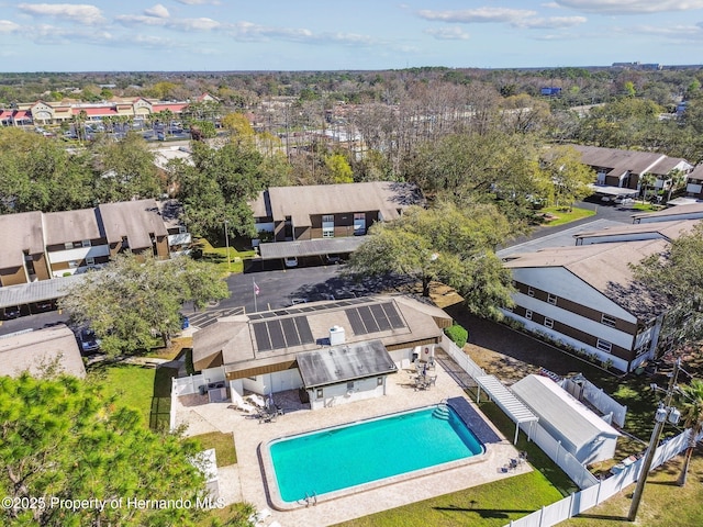 4008 Passport Ln, New Port Richey, FL 34653 - aerial view of residential area with a pool
