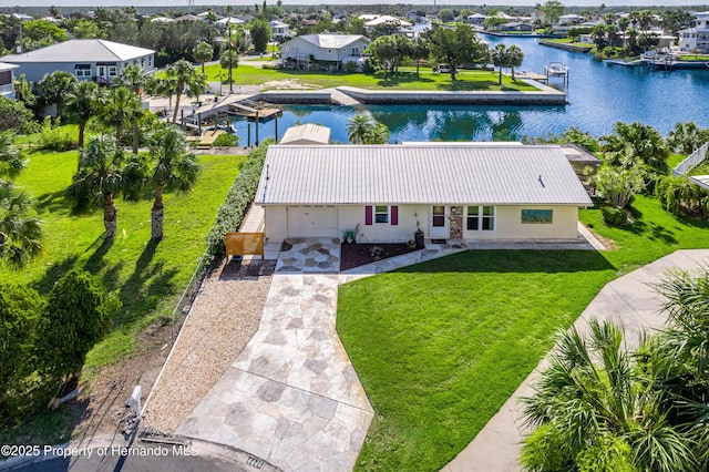 4446 San Juan Dr, Hernando Beach, FL 34607 - aerial view of residential area featuring a nearby body of water