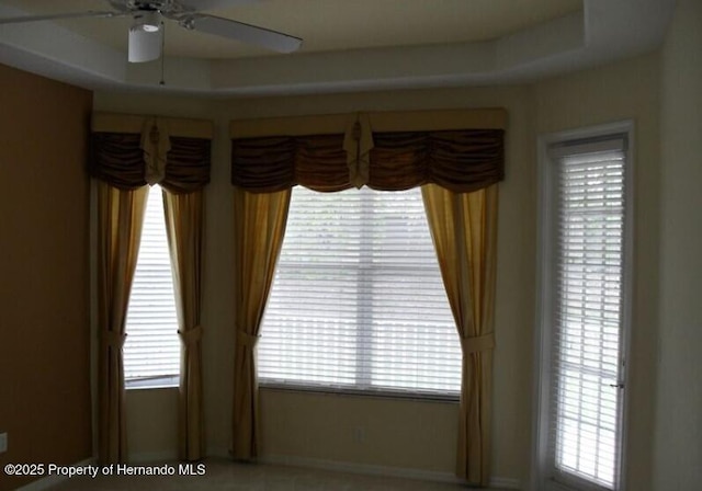 4301 Blakemore, Spring Hill, FL 34609 - detailed view of a ceiling fan and a raised ceiling