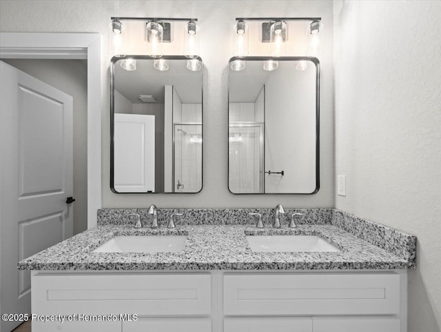 full bath featuring double vanity