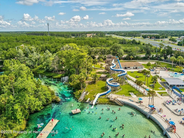 6076 Shiprock Ave, Spring Hill, FL 34608 - drone / aerial view of a heavily wooded area