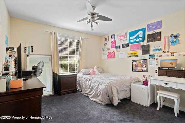 396 Winthrop Dr, Spring Hill, FL 34609 - carpeted bedroom with ceiling fan