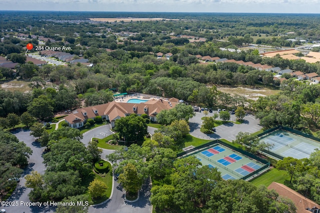 284 Quane Ave, Spring Hill, FL 34609 - drone / aerial view of a pool