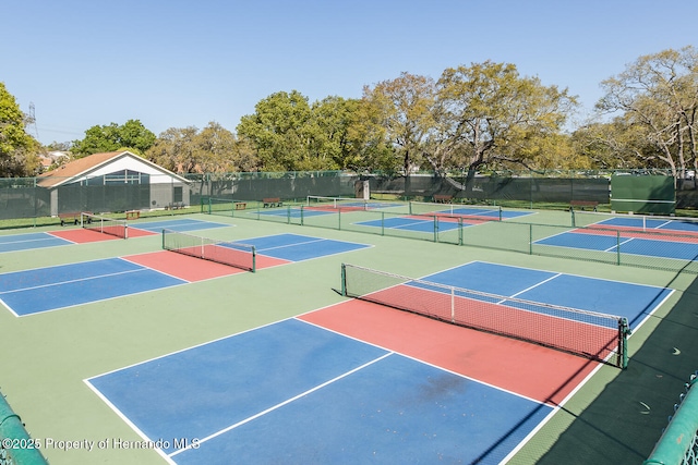 284 Quane Ave, Spring Hill, FL 34609 - view of tennis court featuring community basketball court and fence