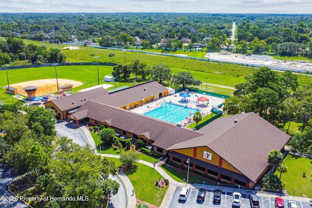 284 Quane Ave, Spring Hill, FL 34609 - drone / aerial view of a pool