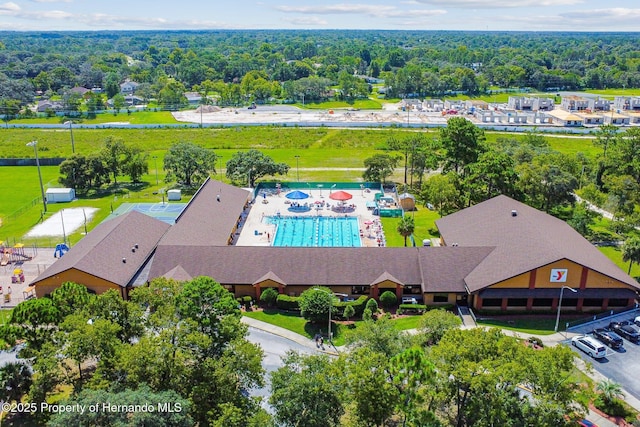 284 Quane Ave, Spring Hill, FL 34609 - aerial view of a pool area