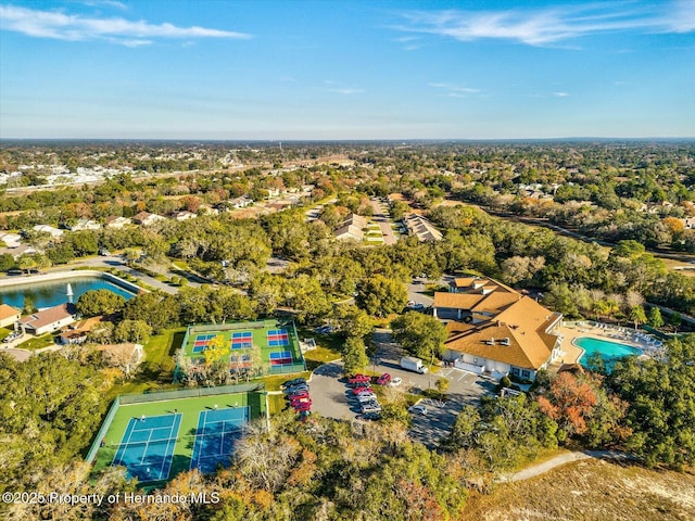 11350 Copley Ct, Spring Hill, FL 34609 - bird's eye view of a pool
