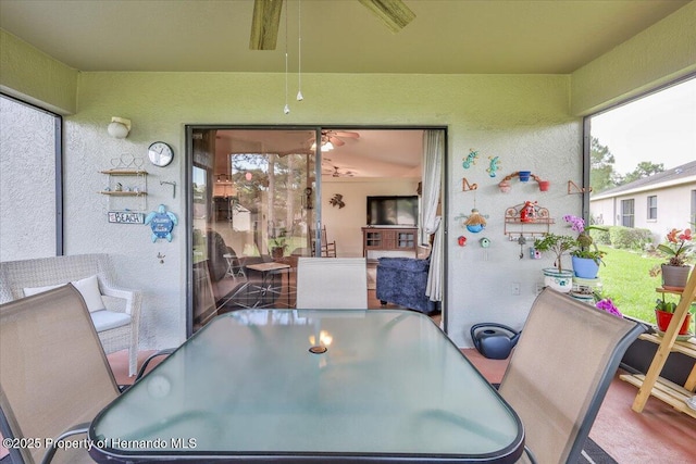 view of sunroom