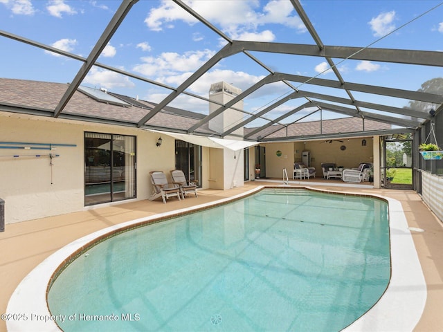 8393 Delaware Dr, Weeki Wachee, FL 34607 - swimming pool with a patio and a lanai