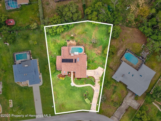 8393 Delaware Dr, Weeki Wachee, FL 34607 - aerial overview of property's location featuring property parcel outlined