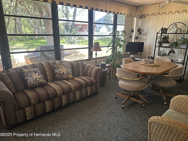 2351 Palm Springs Ct, Spring Hill, FL 34606 - living area with carpet and plenty of natural light