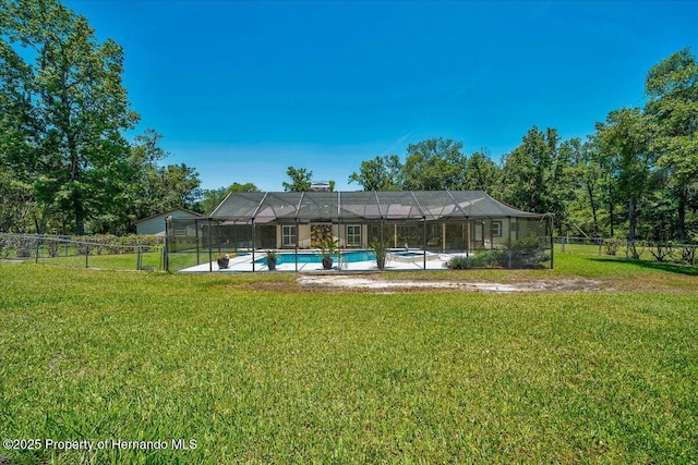 21000 Exeter Ct, Brooksville, FL 34601 - swimming pool featuring glass enclosure