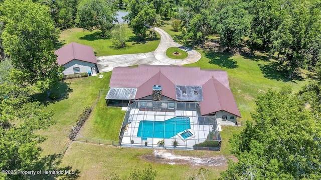 21000 Exeter Ct, Brooksville, FL 34601 - aerial view of property and surrounding area with a pool