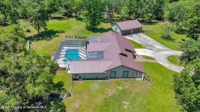 21000 Exeter Ct, Brooksville, FL 34601 - view from above of property with a pool