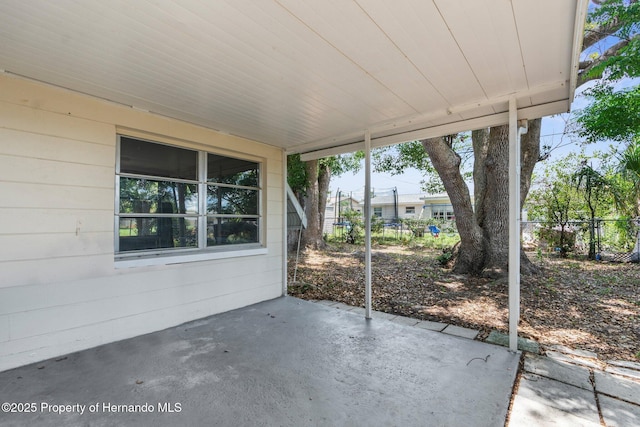 view of patio with fence